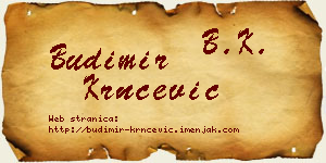 Budimir Krnčević vizit kartica